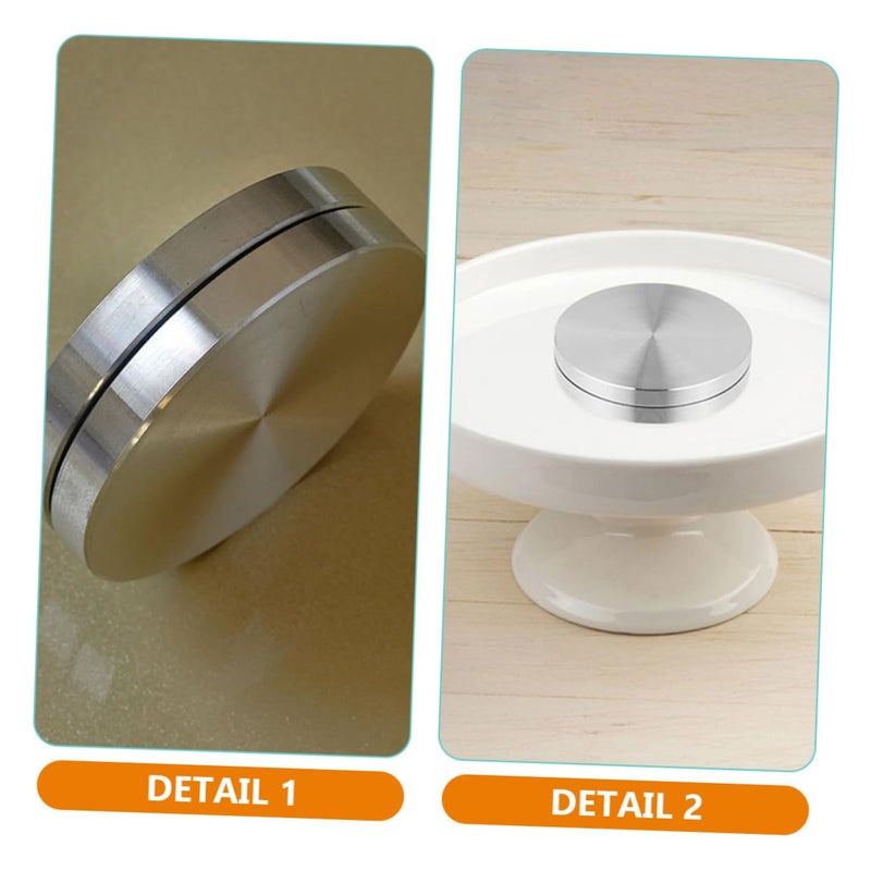 Aluminum Alloy Rotating Cake Turntable 3 Pcs Smooth Bearing Easy to Clean for Baking Dining - Image 4