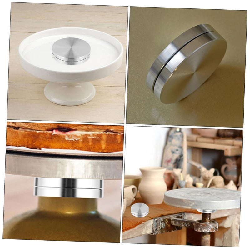 Aluminum Alloy Rotating Cake Turntable 3 Pcs Smooth Bearing Easy to Clean for Baking Dining - Image 5