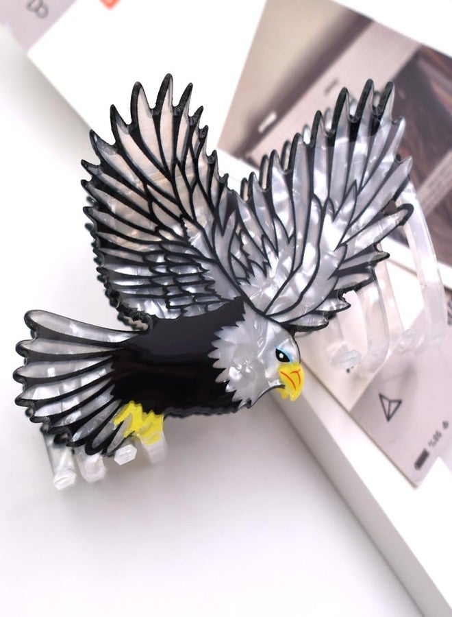 Ynxee Eagle Shape Hair Claw Clip White and Black Animal Non-Slip Hair Accessories for Medium Hair Women Girls - Image 1