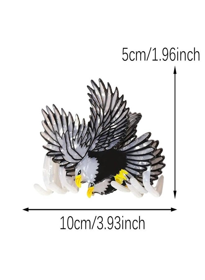 Ynxee Eagle Shape Hair Claw Clip White and Black Animal Non-Slip Hair Accessories for Medium Hair Women Girls - Image 4