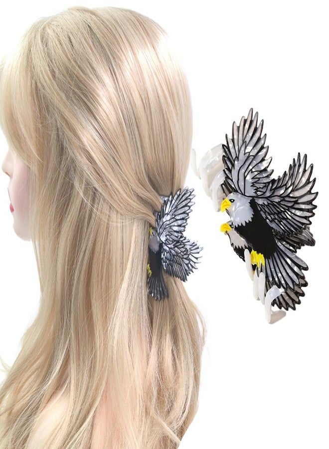Ynxee Eagle Shape Hair Claw Clip White and Black Animal Non-Slip Hair Accessories for Medium Hair Women Girls - Image 3