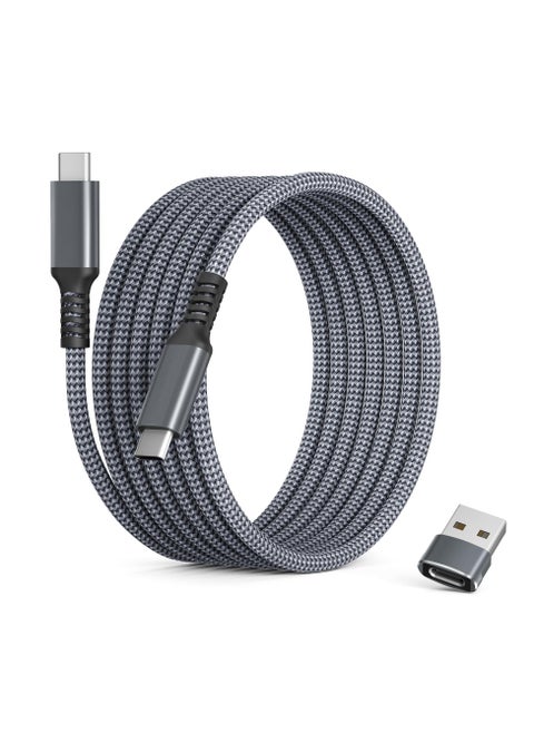 iPhone 16 15 Pro Max Charger Cable 10FT,100W USB C to Type C Cable with USB Adapter,Fast Car Charging Power Cord for iPad 10th Air 4th 5th Mini 7th 6th Generation,Samsung Galaxy S24 S23 S22