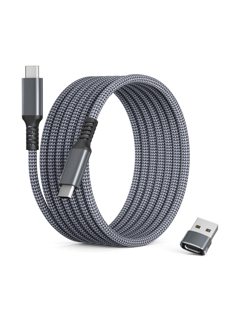 iPhone 16 15 Pro Max Charger Cable 10FT,100W USB C to Type C Cable with USB Adapter,Fast Car Charging Power Cord for iPad 10th Air 4th 5th Mini 7th 6th Generation,Samsung Galaxy S24 S23 S22