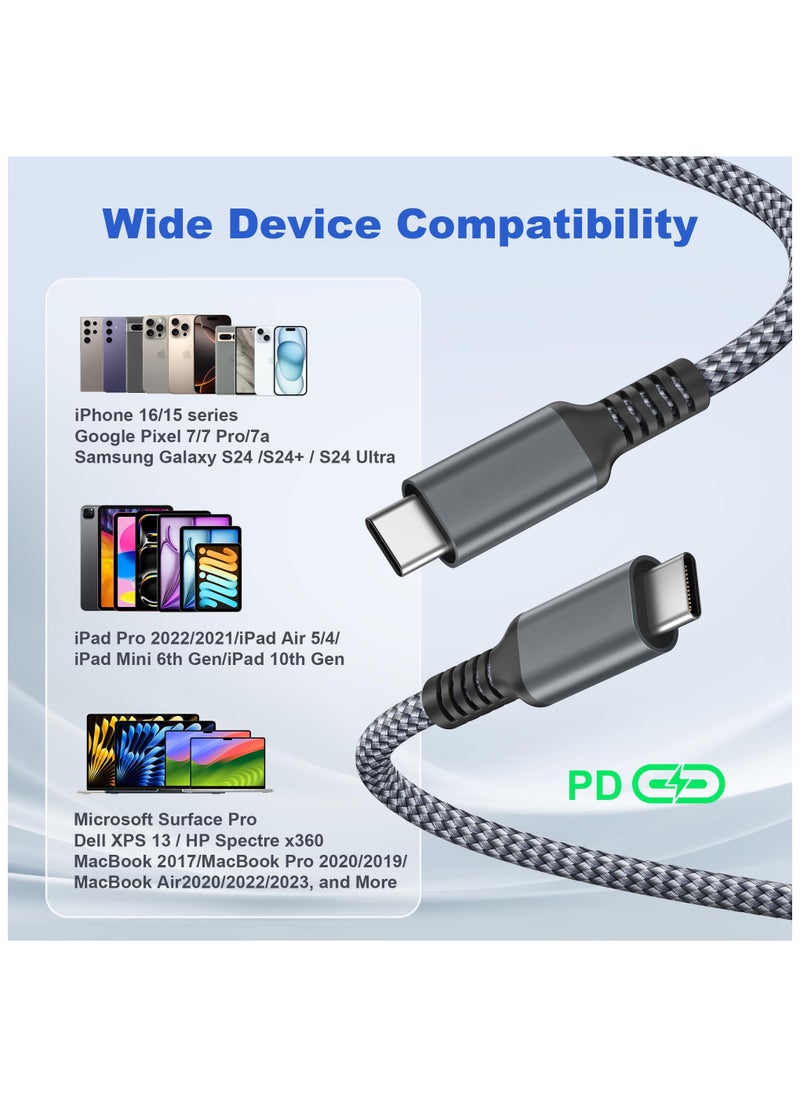 iPhone 16 15 Pro Max Charger Cable 10FT,100W USB C to Type C Cable with USB Adapter,Fast Car Charging Power Cord for iPad 10th Air 4th 5th Mini 7th 6th Generation,Samsung Galaxy S24 S23 S22