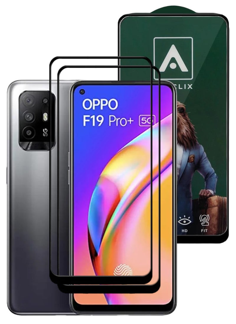 ACLIX 2 Pieces Antistatic ESD Dustproof Premium Quality High Definition Tempered Glass Screen Protector Designed For Oppo F19 Pro+ 5G - Image 1