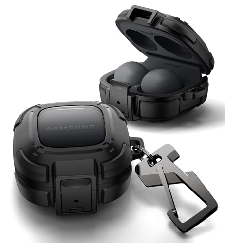 Dexnor Rugged Bumper Case for Galaxy Buds FE 2023Buds 2 Pro 2022Buds 2 2021Buds Pro 2021Buds Live 2020 Cases with Secure Lock Shockproof Cover with Carabiner - Image 1