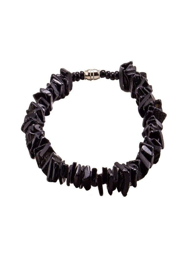 BlueRica Black Puka Shell Chips Necklace & Anklet Set - Image 4