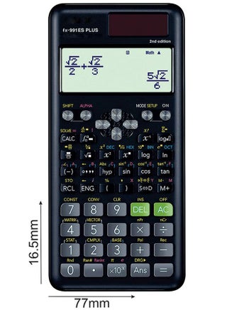 آلة حاسبة علمية FX-991ES Plus الإصدار الثاني باللون الأسود. - view 3