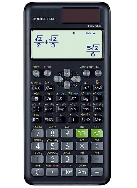Fx-991Es Plus 2nd Edition  Scientific Calculator Black