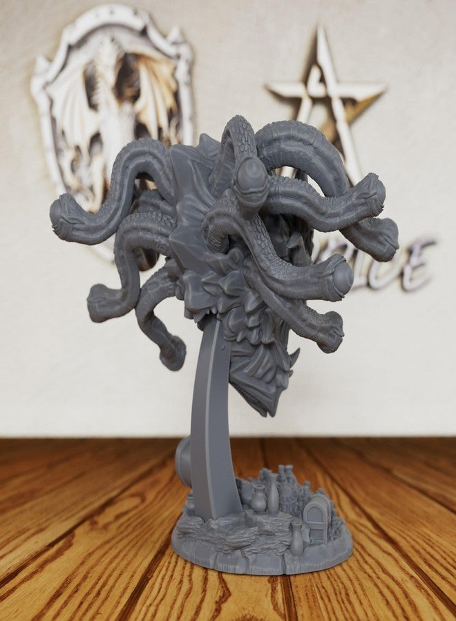 AUSPDICE 32mm Scale Fantasy Miniature Figurine for Dungeon Masters and RPG Gift, Unpainted Resin Monster with Treasure Base for TTRPG- Ideal for DND Miniatures & Tabletop RPG Game -Beholder(AS403) - Image 3