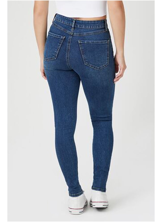 FOREVER 21 Super-Stretch High-Rise Skinny Jeans  - Image 3