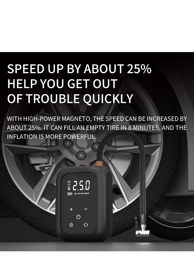 GULFLINK Cordless Car Portable Air Compressor Automatic Air Pump Rechargeable Design Smart Air Pump With 2000mAh Battery And LED Light.  - Image 4