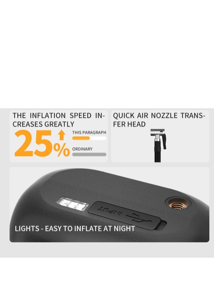 GULFLINK - Cordless Car Portable Air Compressor Automatic Air Pump Rechargeable Design Smart Air Pump With 2000mAh Battery And LED Light. - Image 1
