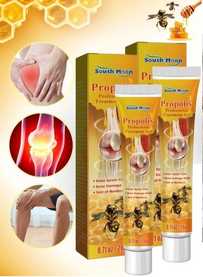 2Pcs Propolis Professional Treatment Gel  Meniscus Pain Relief Ointment Cream Joint Arthritis Pain Relief Cream Knee Care Bee Venom Cream for Joint Care Cream Joint and Muscle Pain Relief Cream 2x20G
