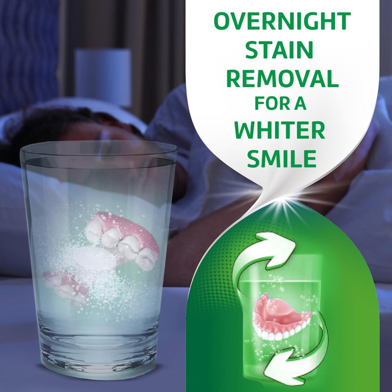 Polident Overnight Whitening Denture Cleanser Tablets - 84 Count - Image 2