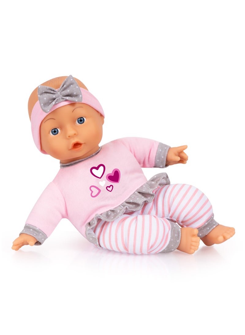 Bayer Design 93003AD Baby Doll Soft Body with Dummy and Bottle 30 cm - Image 2