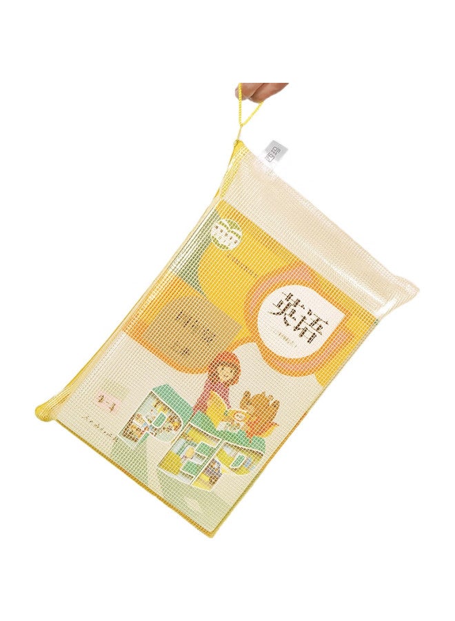 Simaa [Super Popular] Simaa 5 A4 Grid Zipper Bags 5 Colors Waterproof Document Folders/Exam Paper Folders/Subject Folders Office Supplies File Protection 6788 - Image 1