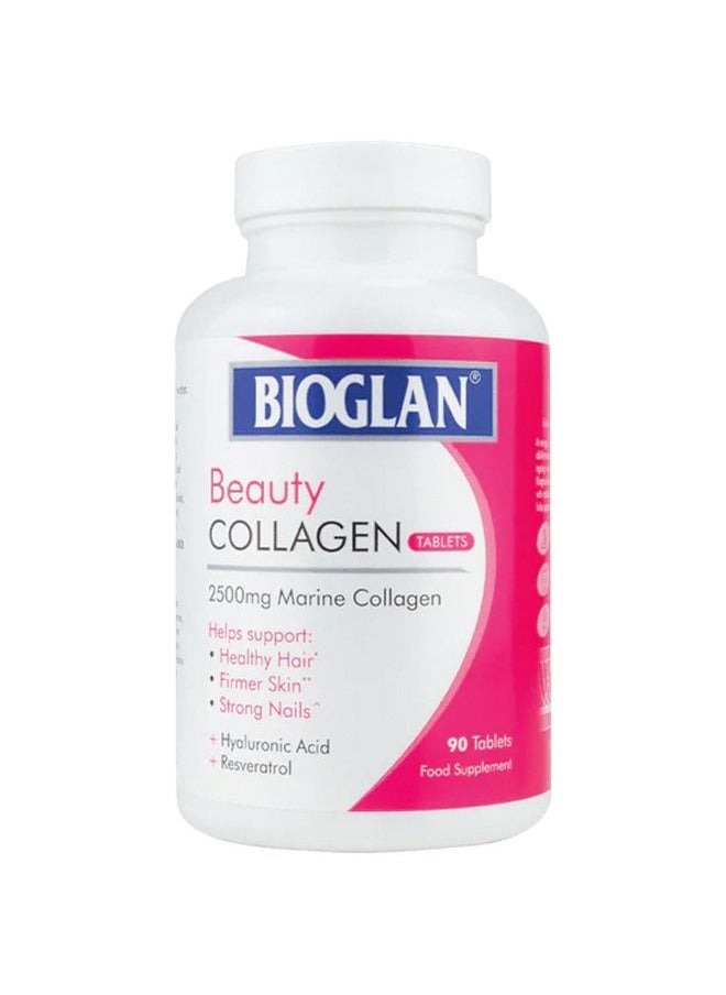 BIOGLAN أقراص بيوتي كولاجين 2500 ملجم كولاجين بحري متحلل 90 قرصًا 