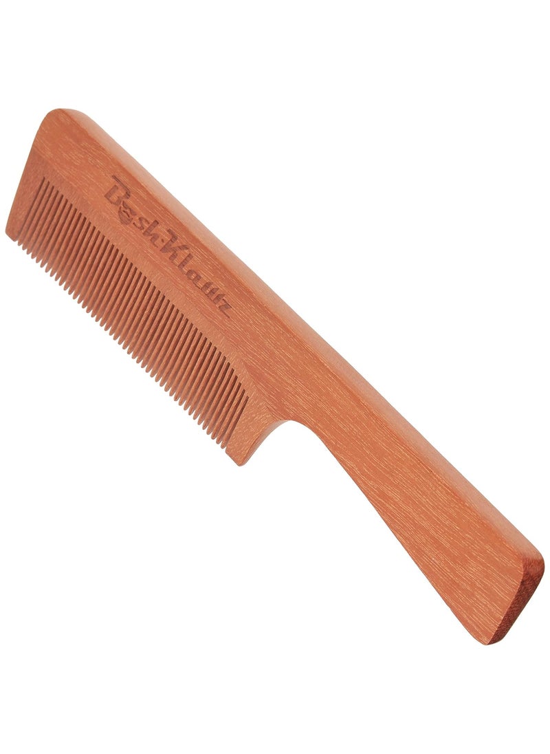 BushKlawz - ManKlawz Men's Comb Fine Teeth Wooden Hair Comb Detailer for Fine Hair Parts and Styling - Best Handle Hair Comb for Men with Big Manly Hands - Image 1