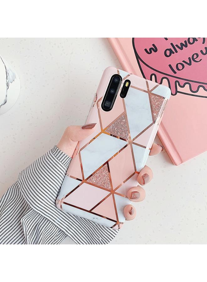 اس-توب جراب لهاتف Huawei P30 Pro مطلي بنمط هندسي ملون من الرخام والفسيفساء جراب هاتف محمول من مادة TPU - Image 2