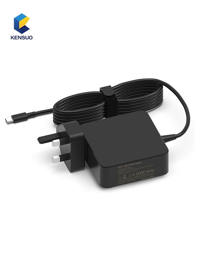 KENSUO Type C Laptop Charger 65W USB Fast Wall Charger Compatible with MacBook Pro, Samsung, Lenovo, ThinkPad, HP, Dell, Asus, Acer, Huawei, Xiaomi and other Type C devices  - Image 2