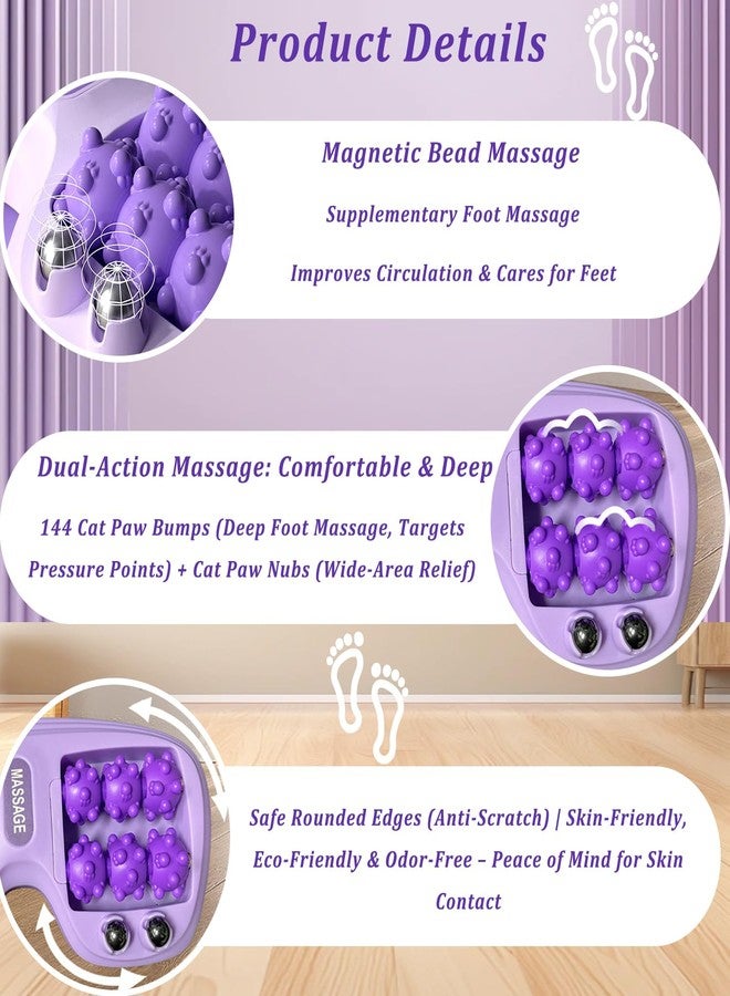 PMDYBY Portable Double Foot Massage Roller for Plantar Fasciitis Relief,Foot Massage Roller with Acupressure Therapy,Pain Relief, Stress Relief & Improved Circulation, Reflexology Tool for Home & Office Use - Image 3