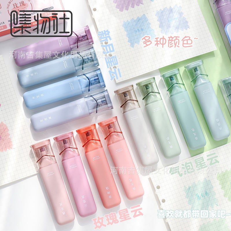 Jiwu Club 7261 Flash Highlighter High-Looking Student Journal Pen Marking Pen Marking Pen Highlighter Suit - Image 4