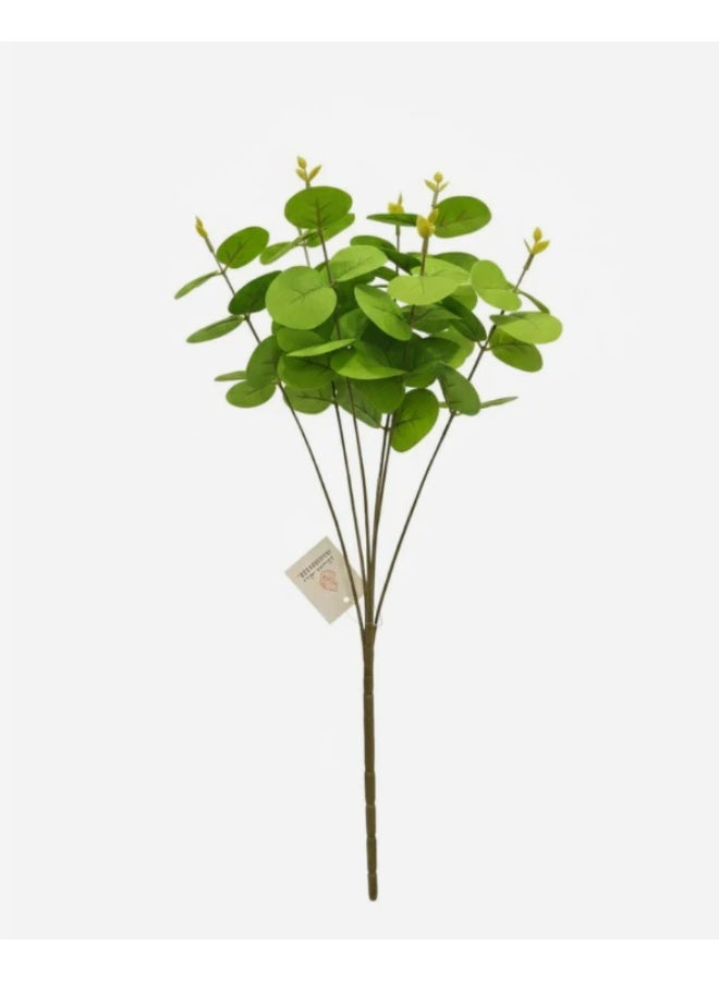 AKDC Artificial Eucalyptus Branch - Plastic Foliage Stem with Fresh-Looking Leaves, Great for Floral Arrangements, 40 cm,"- Made from lightweight plastic that mirrors the slender, green leaves of fresh eucalyptus. - Image 1
