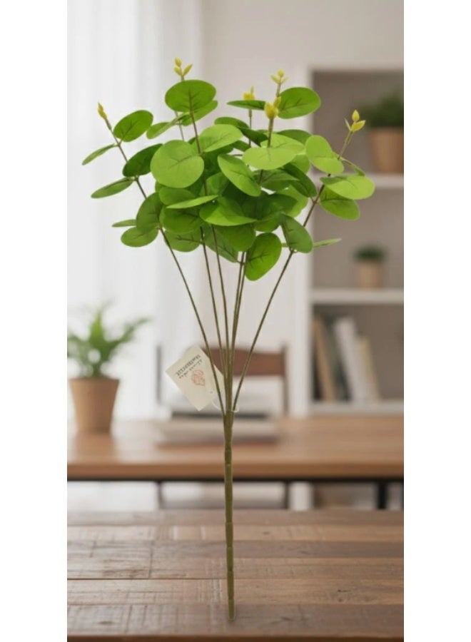 AKDC Artificial Eucalyptus Branch - Plastic Foliage Stem with Fresh-Looking Leaves, Great for Floral Arrangements, 40 cm,"- Made from lightweight plastic that mirrors the slender, green leaves of fresh eucalyptus. - Image 2