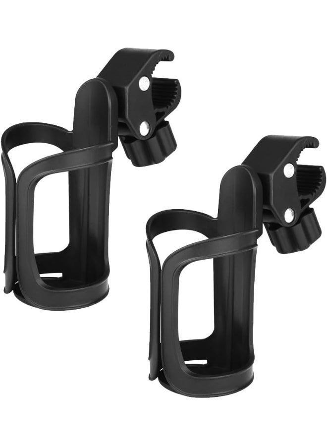 Accmor Bike Cup Holder, Stroller Drink Holders, Universal 360 Degrees Rotation Cup Drink Holder for Baby Stroller, Pushchair, Bicycle, Wheelchair and Motorcycle, 2 Pack - Image 1