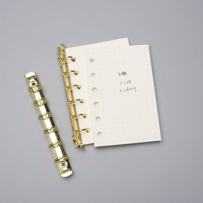 Mogoostry 2PCS 6-Ring Binder Mechanism A7 Notebook Mechanism Replacement Kit Gold Color Metal Clip Round Ring Binding Spines Combs Set for Planner Organizer - Image 5