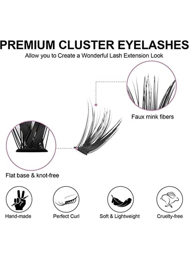 fenshine Fenshine Cluster Eyelash Extensions 240pcs 20D/40D Cluster Eyelashes Mixed, Natural False Eyelashes Cluster Soft Individual Lashes Clusters  - Image 2