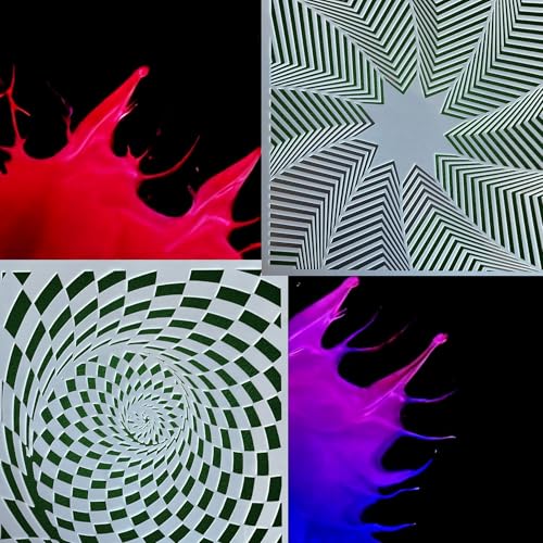 LiME LiNE 3-D Illusion Airbrush Stencils - Set of 9 Reusable Geometric Designs - Image 5