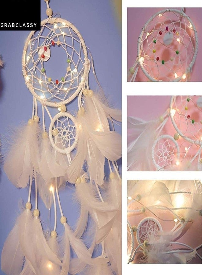 Grab Classy Cotton Dream Catcher (4.7 x 13.8 inch, White) - Image 5