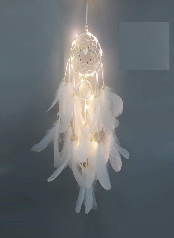 Grab Classy Cotton Dream Catcher (4.7 x 13.8 inch, White) - Image 1