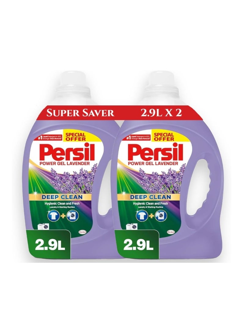 Lavender Liquid Detergent Power Gel Value Pack 2.9 Litres + 2.9 Liters COMBO OFFER