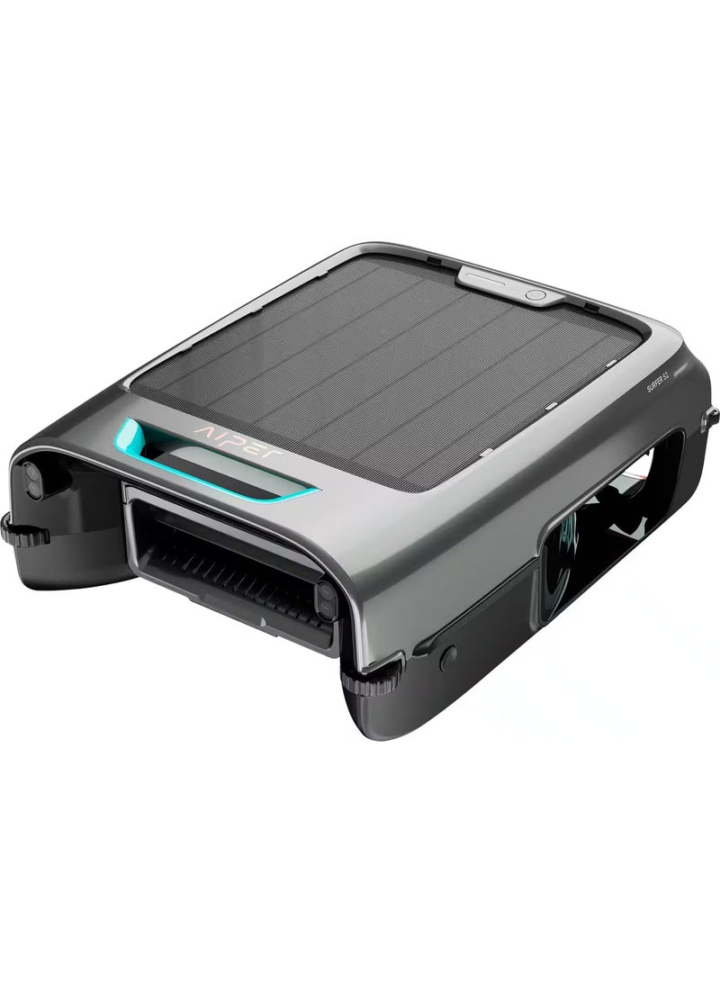 Aiper Surfer S2: 24/7 Solar-Powered Automatic Robotic Pool Skimmer with DebrisGuard, Aiper App Compatibility, Anti-Stranding - Gray - Image 1