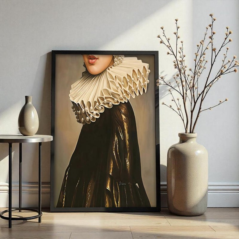 ماركتنا لوحة قماشية بتصميم فتاة مع برواز مجوف مقاس (60×90) قطعة واحدة - Image 2