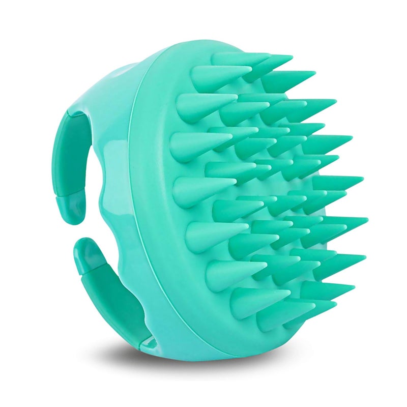 SAVION Scalp Massager Brush Relaxes Scalp and Relieves Itching - Hair Brush Exfoliator for Dandruff Removal - Soft Silicone Head Scrubber for Wet & Dry Strands - for All Hair Types - Image 1