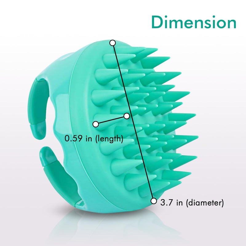 SAVION Scalp Massager Brush Relaxes Scalp and Relieves Itching - Hair Brush Exfoliator for Dandruff Removal - Soft Silicone Head Scrubber for Wet & Dry Strands - for All Hair Types - Image 4