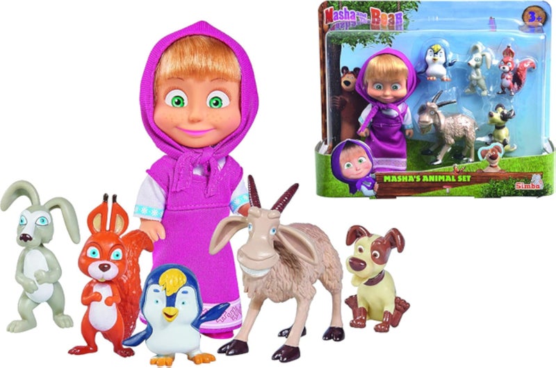 Masha and Her Animal Friends - 6 Piece Set