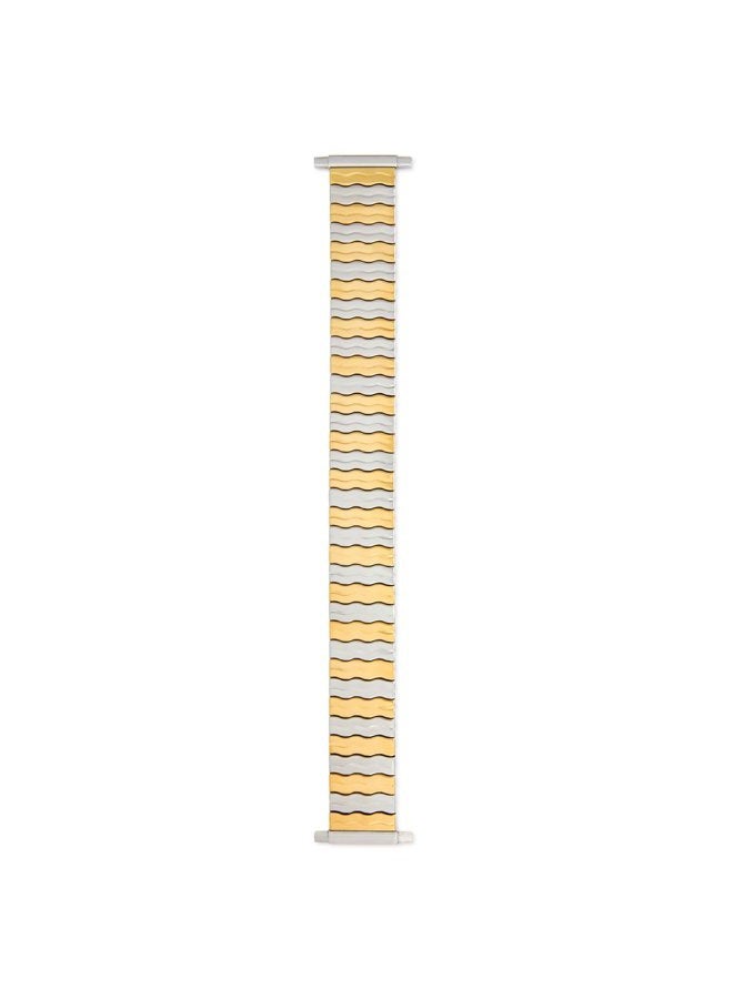 Speidel Men's Stainless Steel Comfortable Stretch Watch Band, Gold Replacement Strap, 16-22mm, Straight End with No Clasp - Image 2