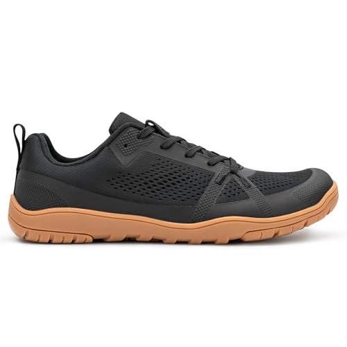 Pulltop Barefoot Wide Toe Box Shoes for Men - Trail Running Gym Shoes | Zero Drop Sole | Minimalist Cross-for Training Black Gum Size 10 - Image 4