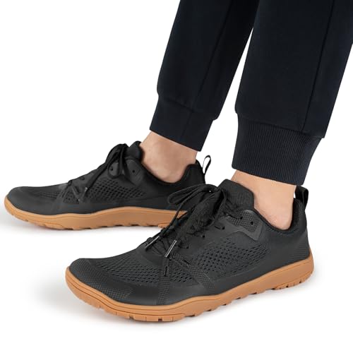 Pulltop Barefoot Wide Toe Box Shoes for Men - Trail Running Gym Shoes | Zero Drop Sole | Minimalist Cross-for Training Black Gum Size 10 - Image 5