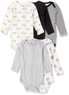hudson baby Hudson Baby Unisex Baby Cotton Long-Sleeve Bodysuits Nyc, 0-3 Months  - Image 5