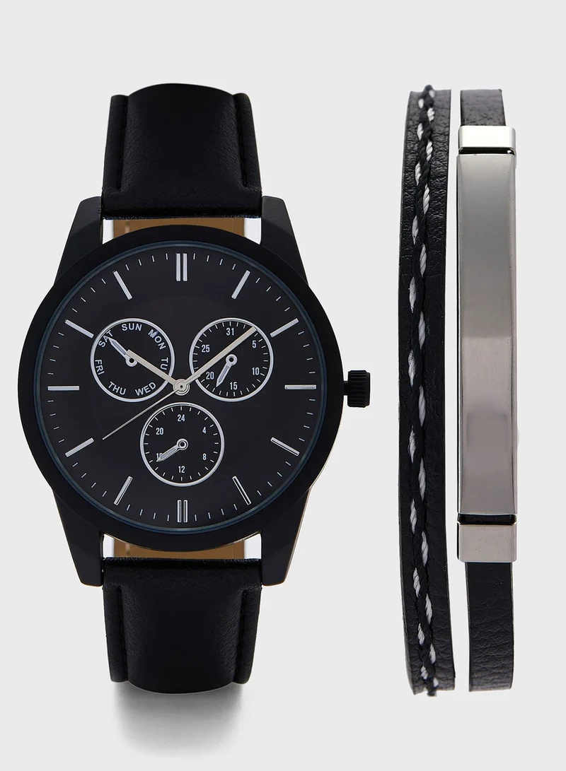 Robert Wood Watch and Bracelet Gift Set