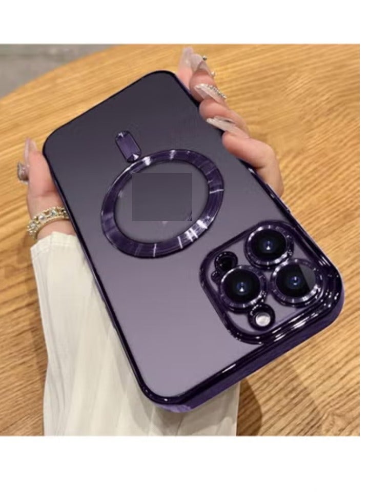 TIGER Case Compatible with iPhone 14 Pro (6.1 Inch) with Camera Lens Protector (Compatible with MagSafe) Anti-Scratch Shockproof Protective Slim iPhone 14 Pro Case for Women Men (Purple) - Image 1