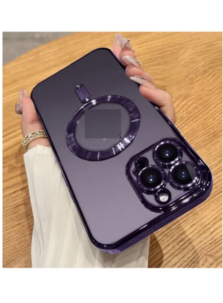 TIGER Case Compatible with iPhone 14 Pro (6.1 Inch) with Camera Lens Protector (Compatible with MagSafe) Anti-Scratch Shockproof Protective Slim iPhone 14 Pro Case for Women Men (Purple) - Image 3