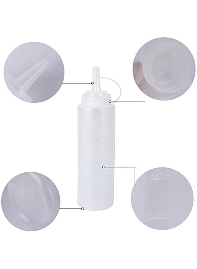 2 Pack 8oz Plastic Sauce Bottle Squeeze Squirt with Cap, Ketchup Dispenser, Leakproof Lids, Funnel Included - Image 3
