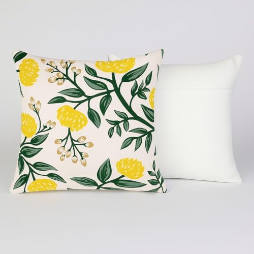 Amaze ATTIRESJute Cushion Cover 18x18 Inch – Set of 5 Decorative Throw Pillow Covers for Sofa, Couch or Bed – Designer Printed Square Cushion Covers – Home Decor (White) - Image 4